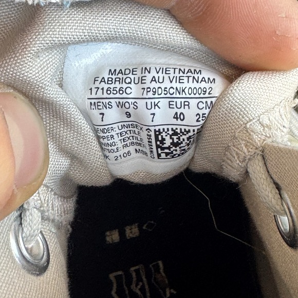 Size M7/W9 - Converse Chuck 70 Utility Hybrid Fusion String High Beige‎ Sneakers - Picture 9 of 9